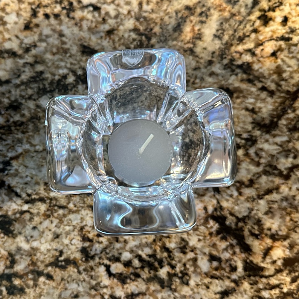 Orrefor votive candle holder from Sweden